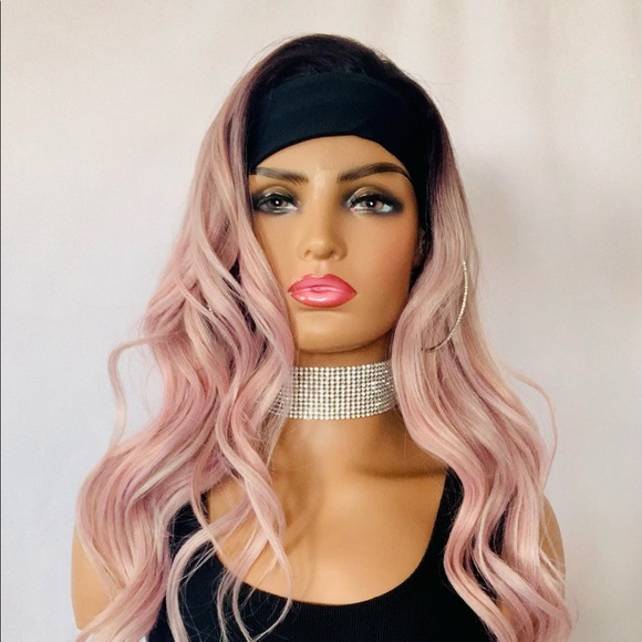 Very Pretty “Put On & Go” Pearl Pink 28” Premium Fiber Headband Wig - Picture 4 of 9